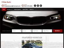Tablet Screenshot of 3starautosales.net